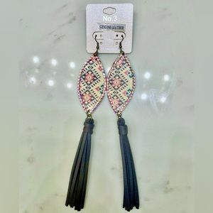 Windtalker Dangle Leather Earrings